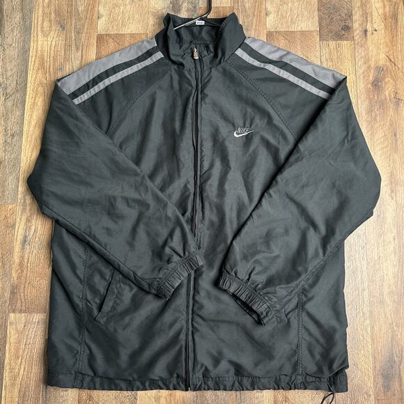 Vintage Y2K Nike Track Jacket Men's XL‎ Black Athletic Training Soccer 4191 - Picture 4 of 11